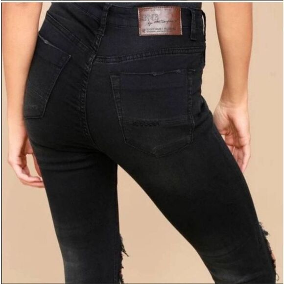 OneTeaspoon Freebirds II High Wiast Skinny Denim Jeans Black Punk … - Picture 3 of 11